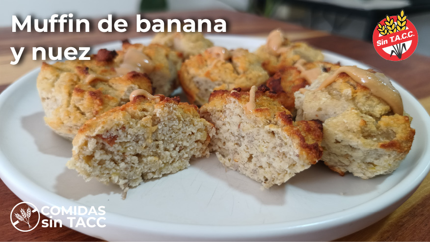 En este momento estás viendo Muffin de banana y nuez sin TACC